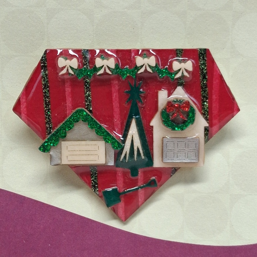 Vintage Designs By Lucinda Christmas House Shovel Pin Penn State University - Picture 2 of 6